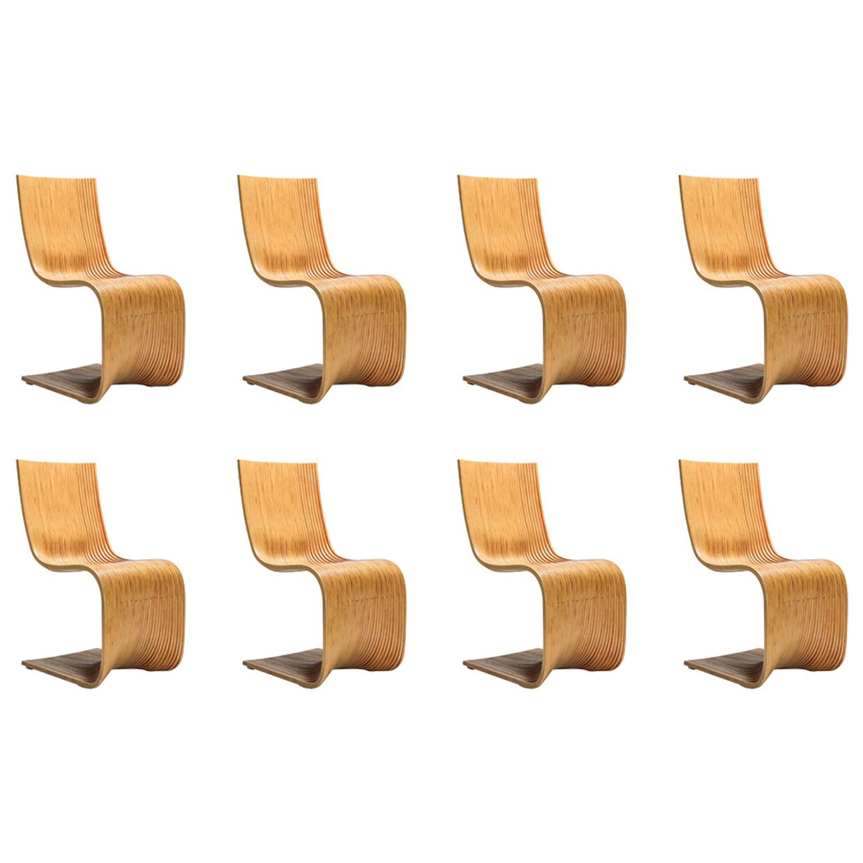 Alejandro Estrada Set of 8 Bamboo Dining Chairs for Piegatto
