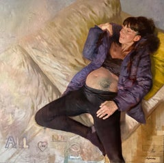 "Todo lo que necesitas". Figurativo, Figura humana, Realismo, óleo sobre lienzo, feminista