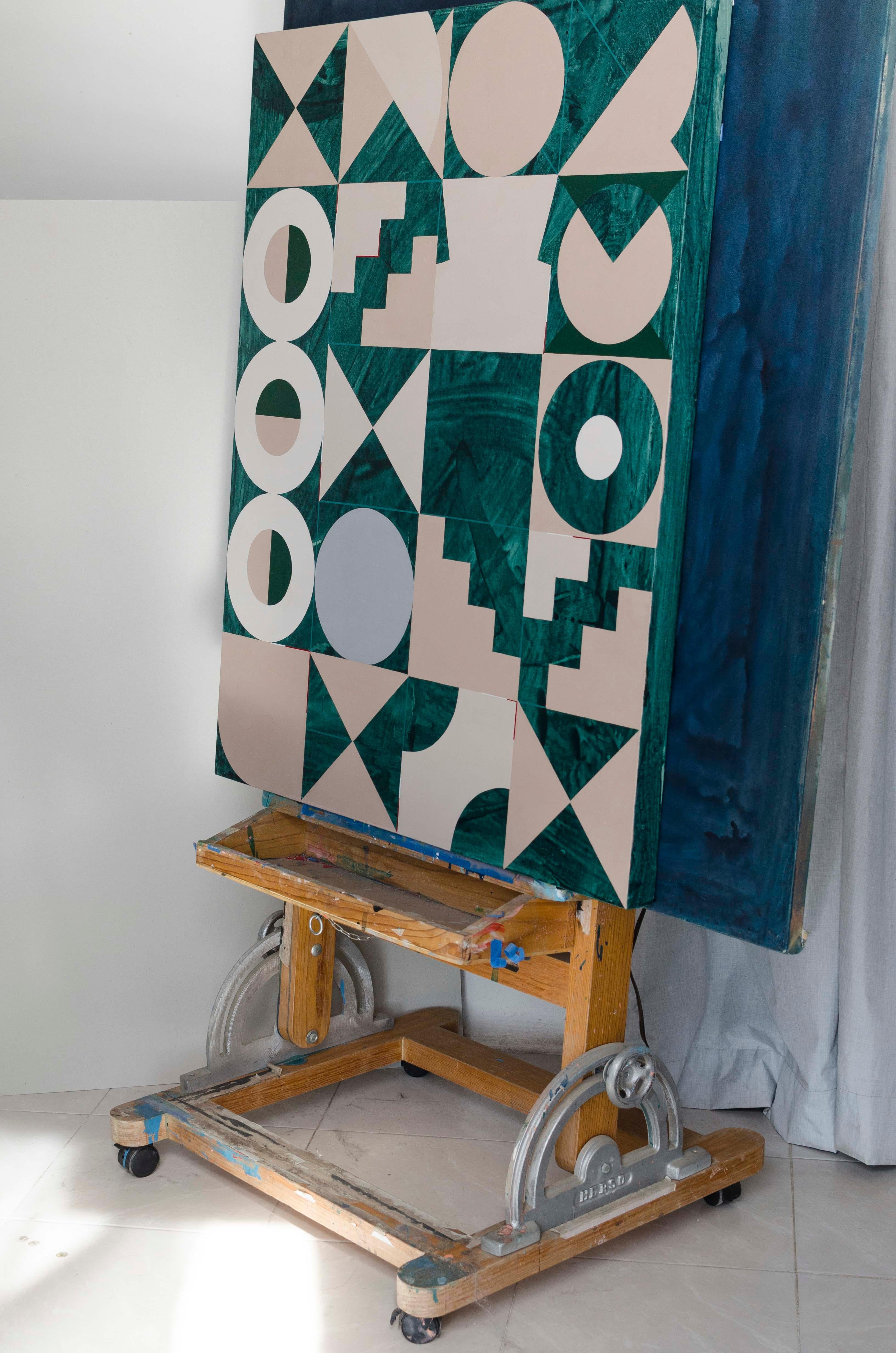 Repliche, Arte contemporanea, Pittura astratta, 21° secolo - Abstract Painting Beige di Alejandro Legorreta 
