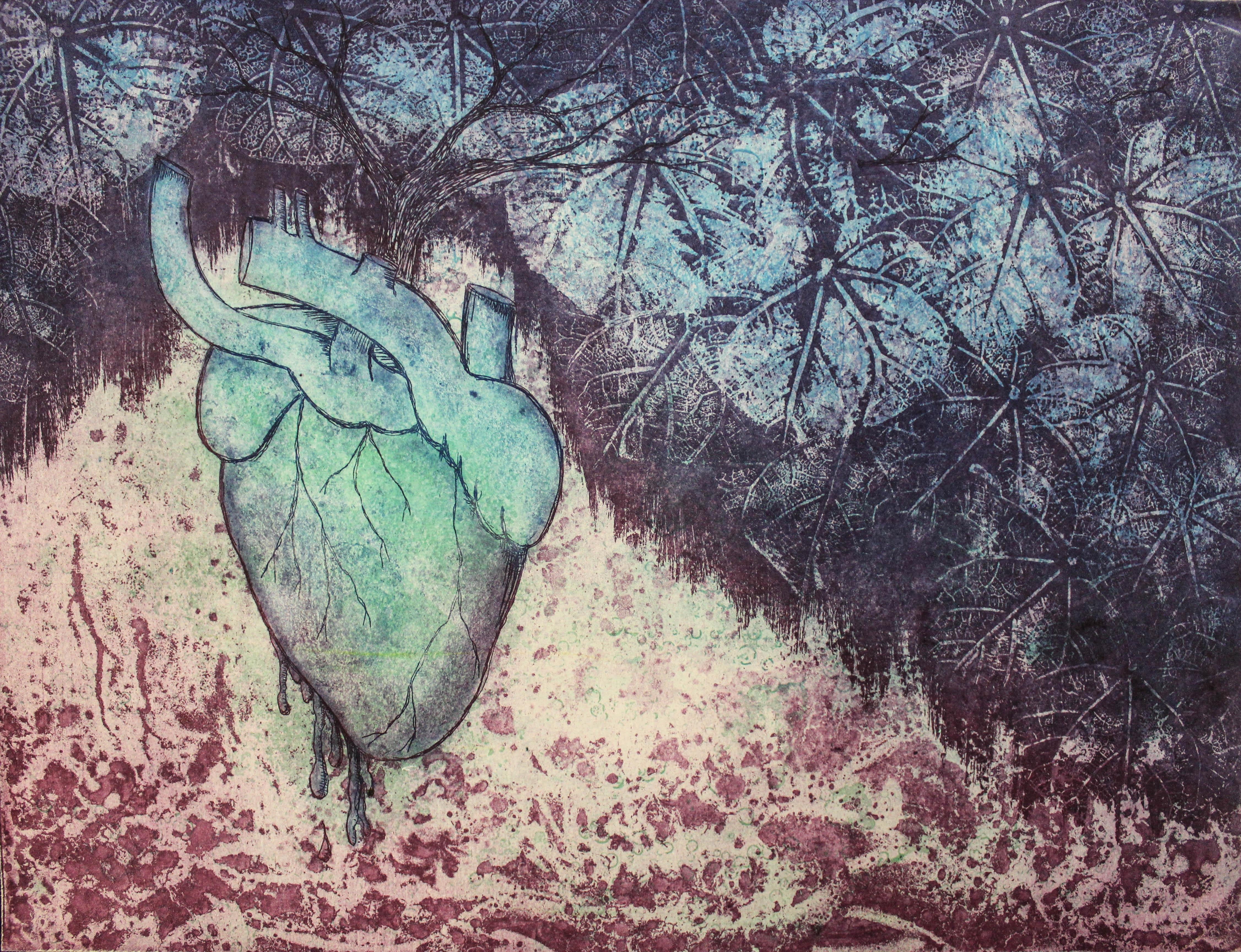 Alejandro Martínez Figurative Print - Open heart (Mexican contemporary Art)