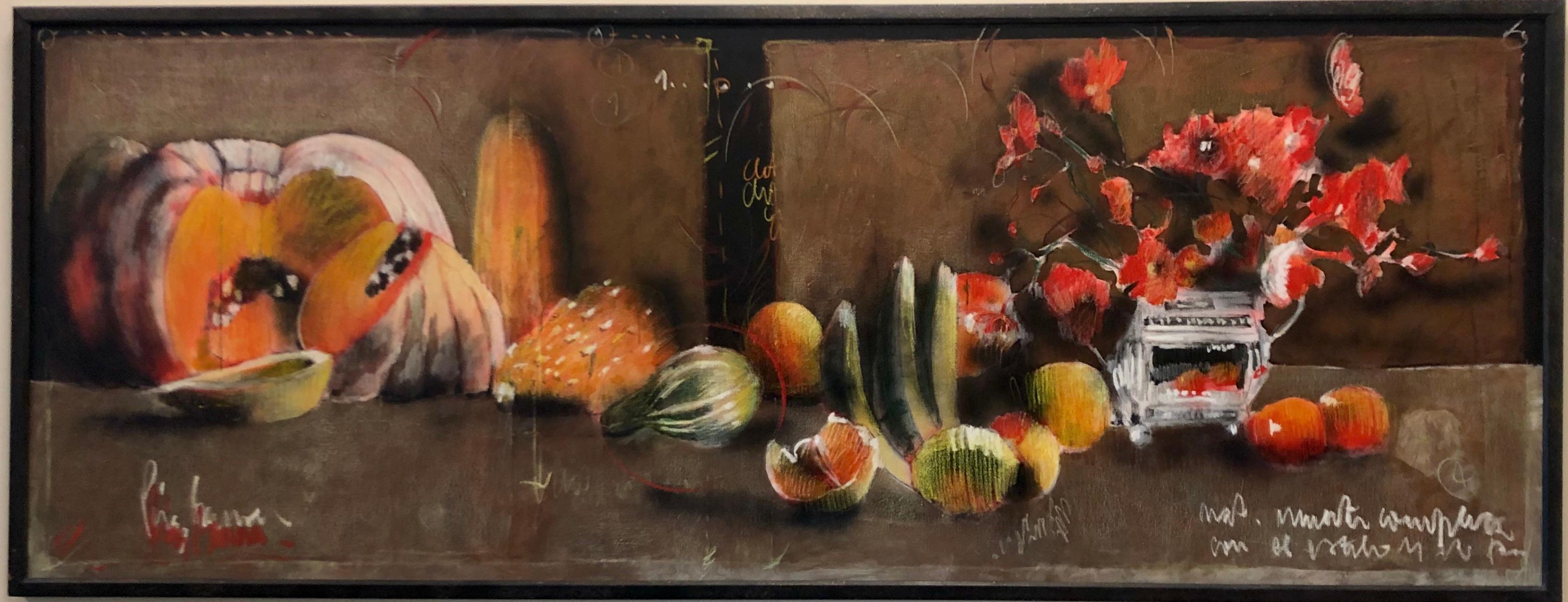 Alejandro Perez Becerra Still-Life Painting -  Fruit And Flowers