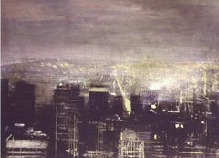 Manhattan y Central Park - Alejandro Quincoces Oil on Panel Landscape Painting
