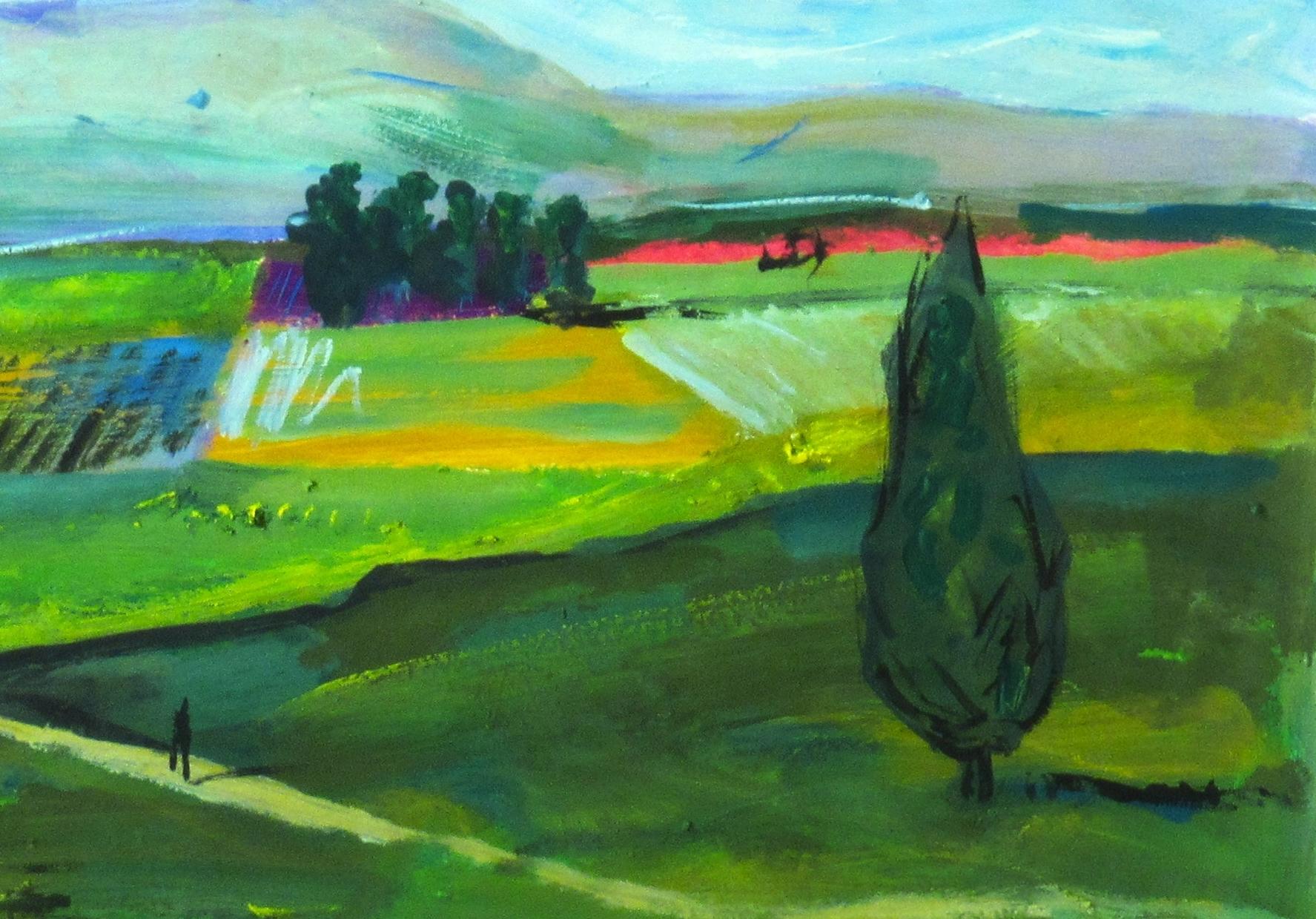 Kalifornische Landschaft (Post-Impressionismus), Painting, von Alejandro Rubio