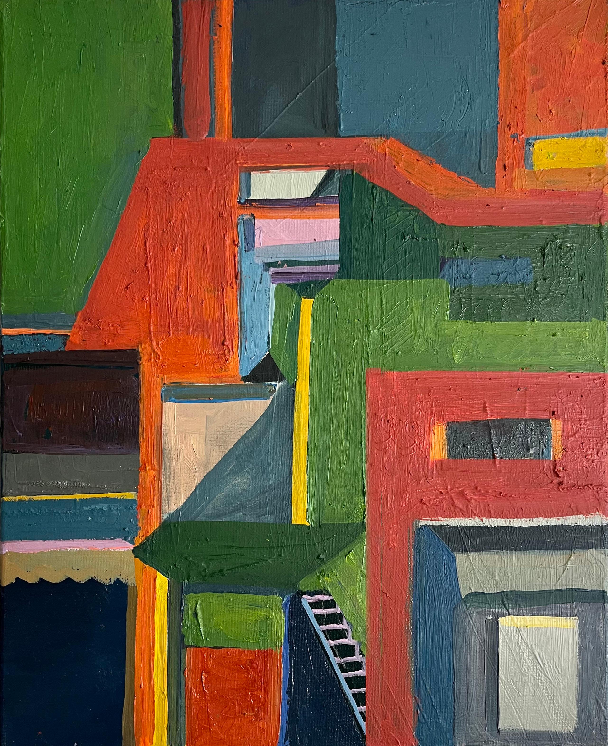 Alejandro Rubio Landscape Painting - Ladders