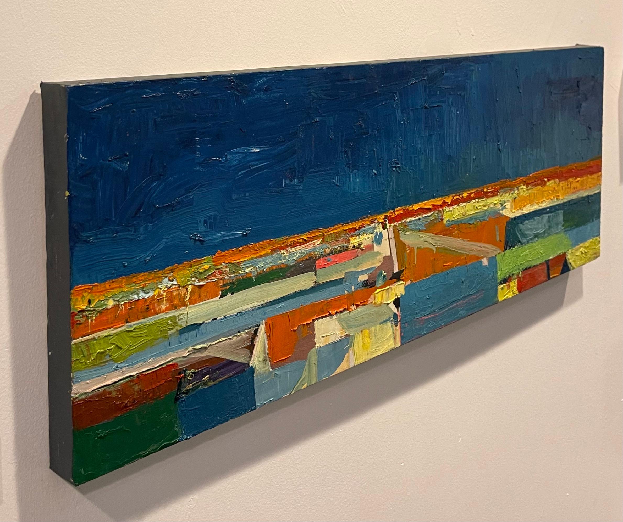 Paesaggio senza titolo (dopo Richard Diebenkorn) - Painting Astrattismo geometrico di Alejandro Rubio