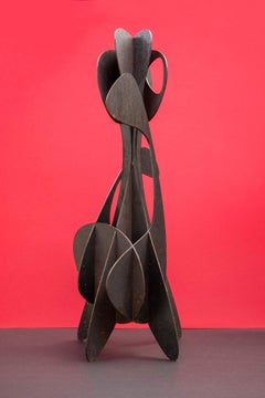 Alfil #2 d'Alejandro Vega Beuvrin, sculpture abstraite, acier vieilli au laser