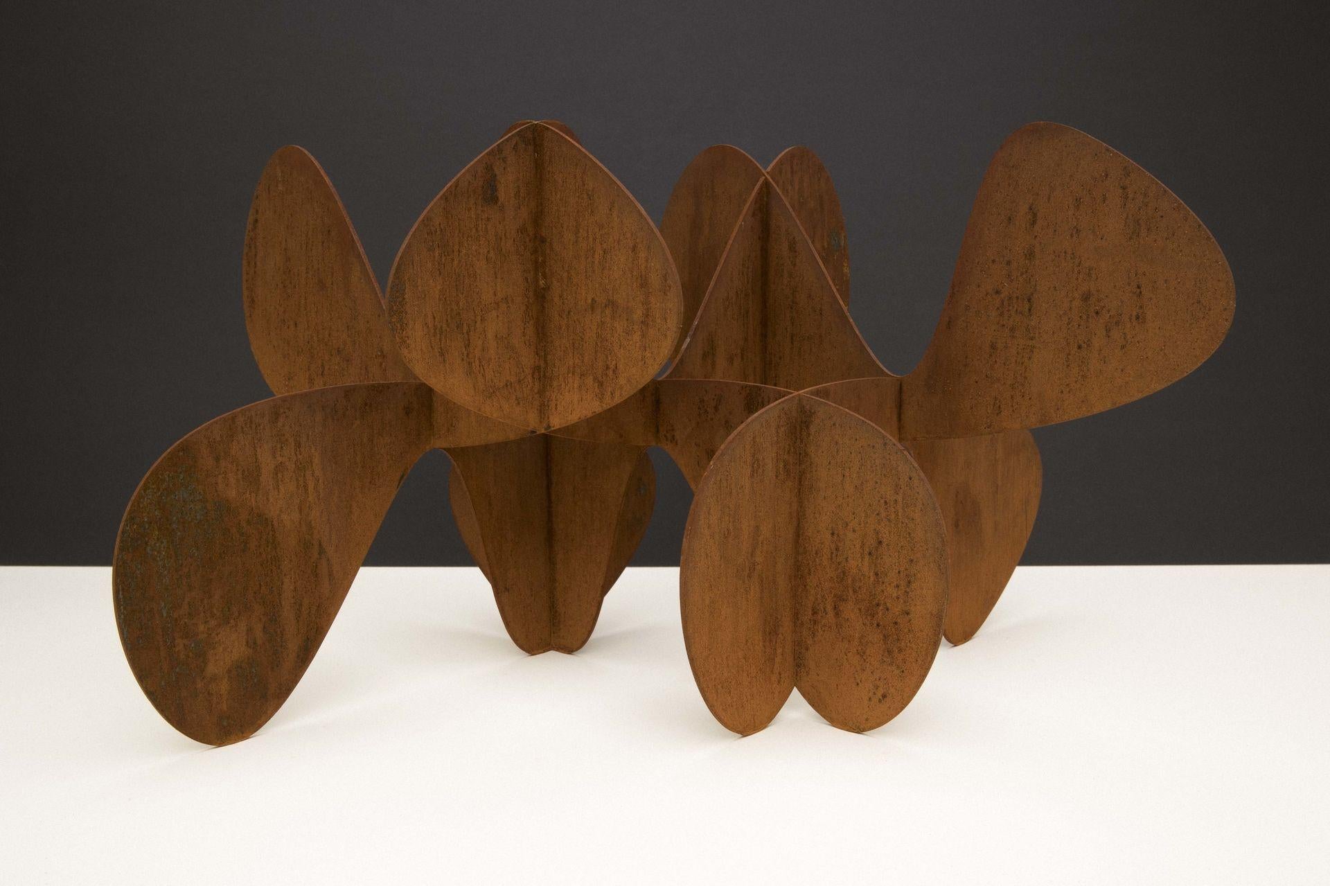 Barricada #1 ac S is a weathering steel sculpture by contemporary artist Alejandro Vega Beuvrin, dimensions are 27 × 53 × 30 cm (10.6 × 20.9 × 11.8 in). 
The sculpture is signed and numbered, it is part of a limited edition of 5 editions + 3