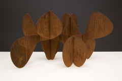 Barricada #1 ac S by Alejandro Vega Beuvrin - Weathering steel sculpture, brown