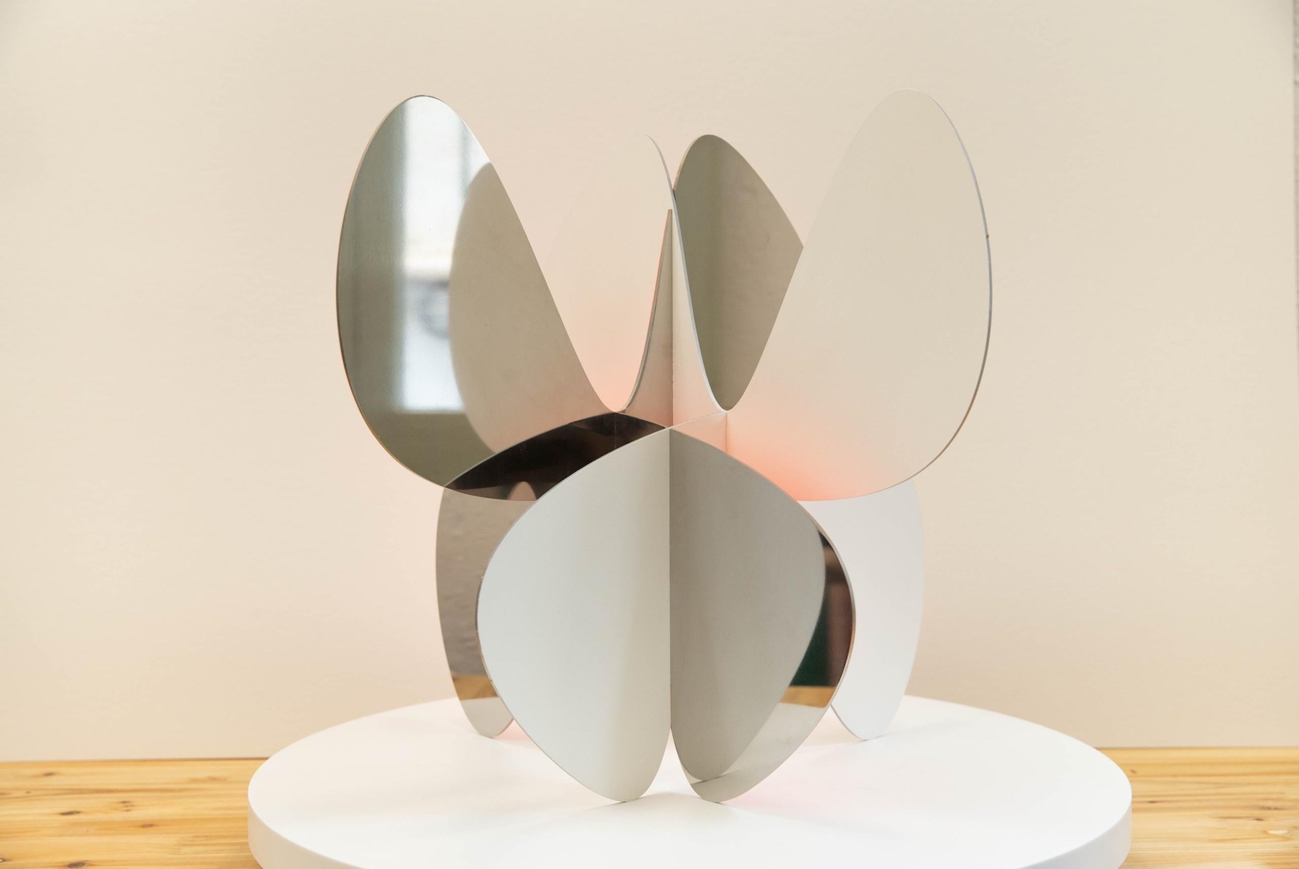 Barricada #11 aip c1 S45 by Alejandro Vega Beuvrin - Abstract sculpture, silver For Sale 9