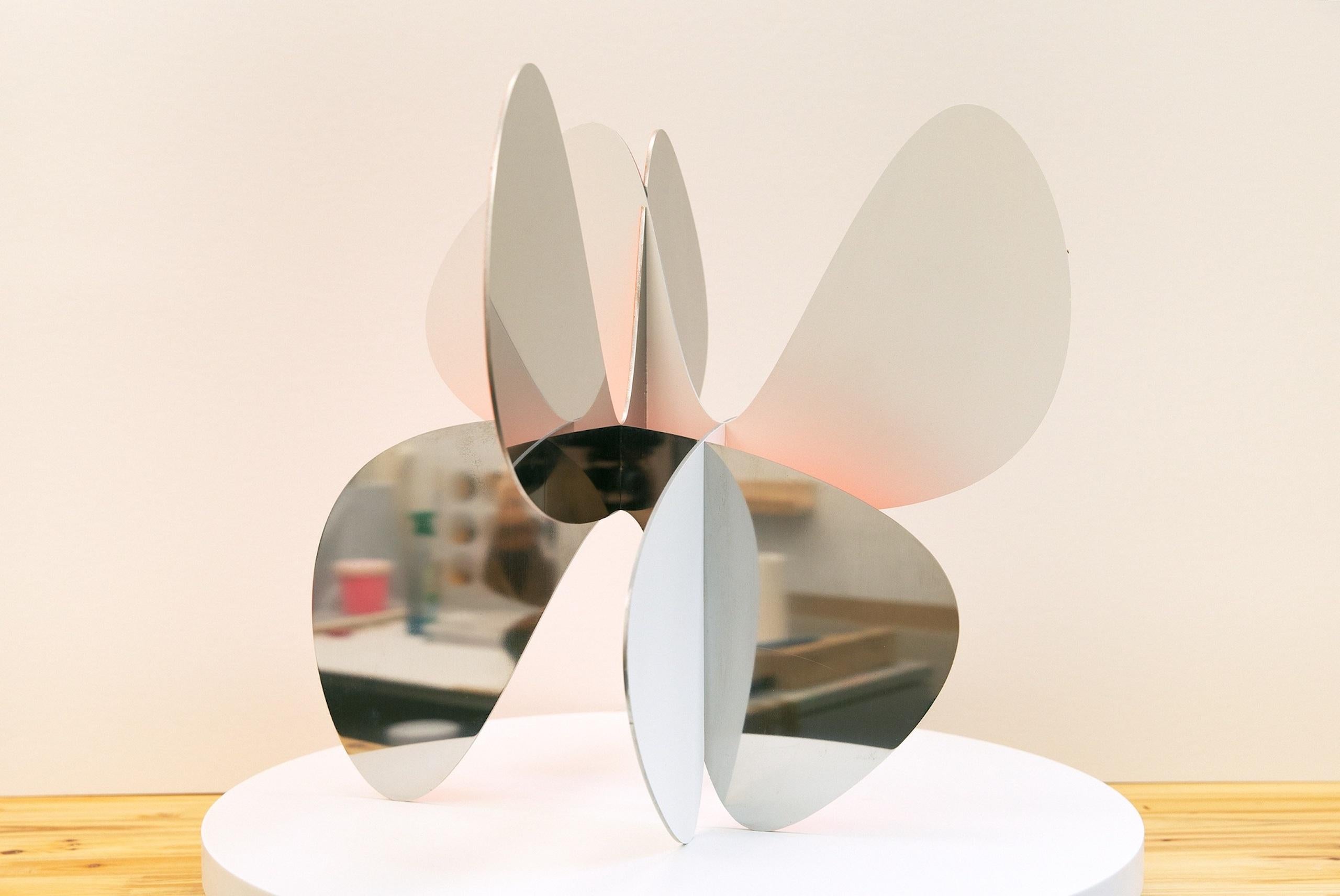 Barricada #11 aip c1 S45 by Alejandro Vega Beuvrin - Abstract sculpture, silver For Sale 8