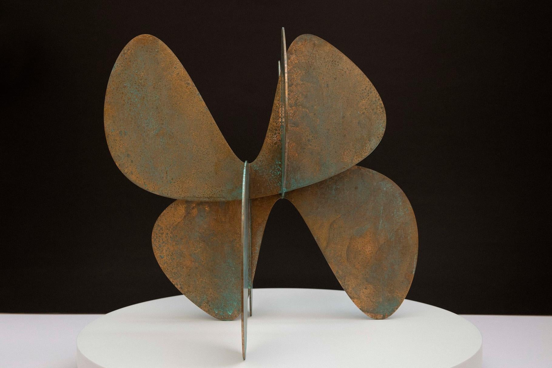 Barricada #11 b S by A. Vega Beuvrin - abstract bronze sculpture - Abstract Sculpture by Alejandro Vega Beuvrin