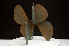 Barricada #11 b S by A. Vega Beuvrin - abstract bronze sculpture