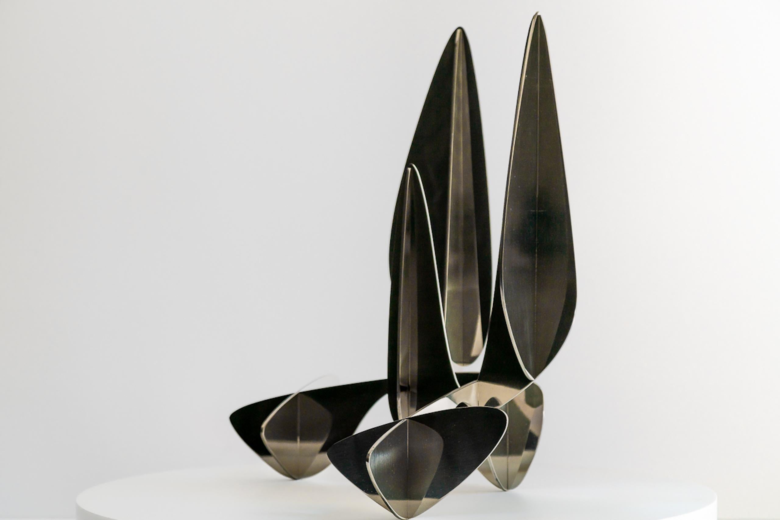 Barricada #14 aip S45 di Alejandro Vega Beuvrin - Scultura astratta, argento in vendita 5