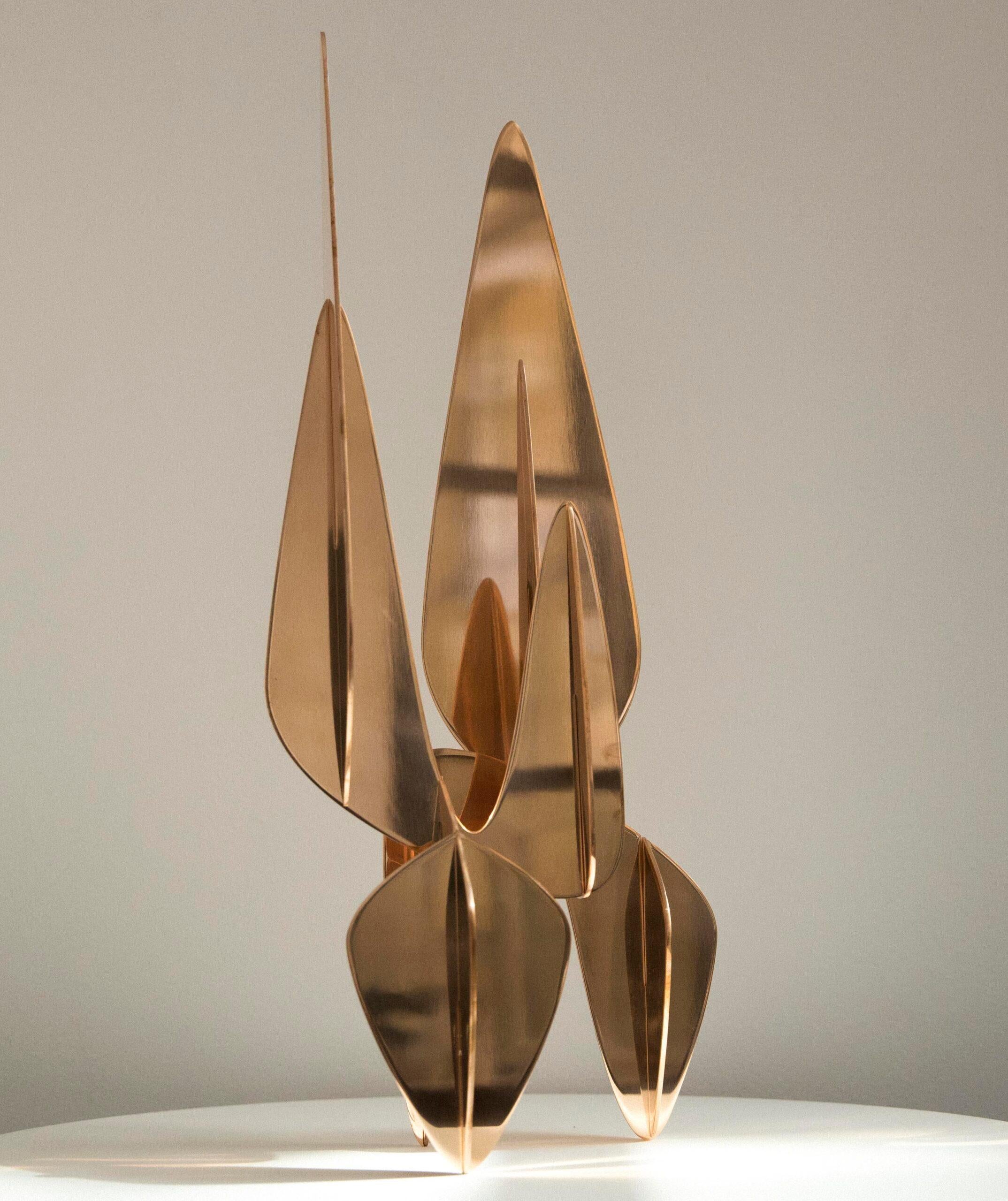 Barricada #20 bp S60 de Alejandro Vega Beuvrin - Escultura de bronce pulido en venta 2