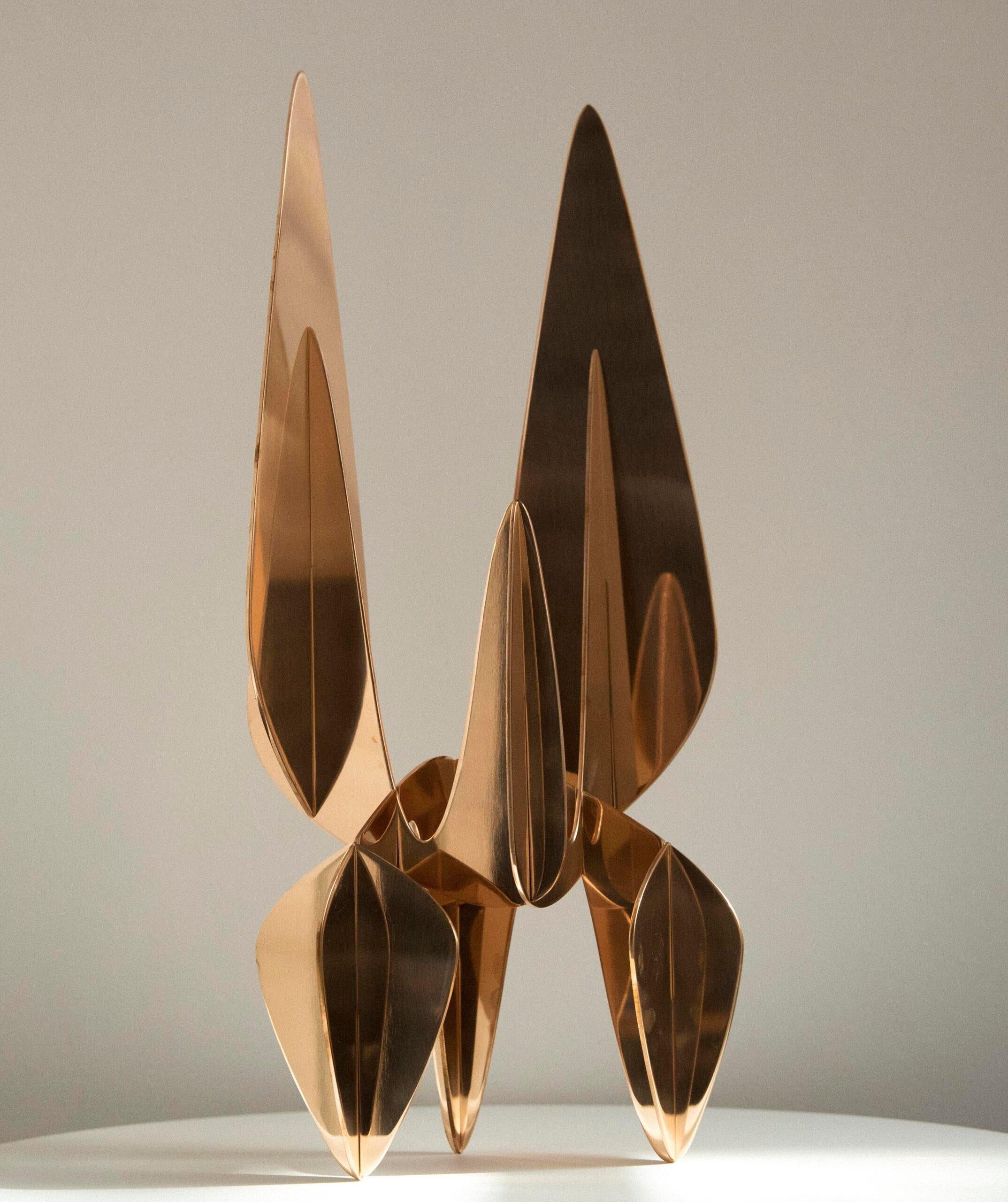 Barricada #20 bp S60 de Alejandro Vega Beuvrin - Escultura de bronce pulido en venta 5