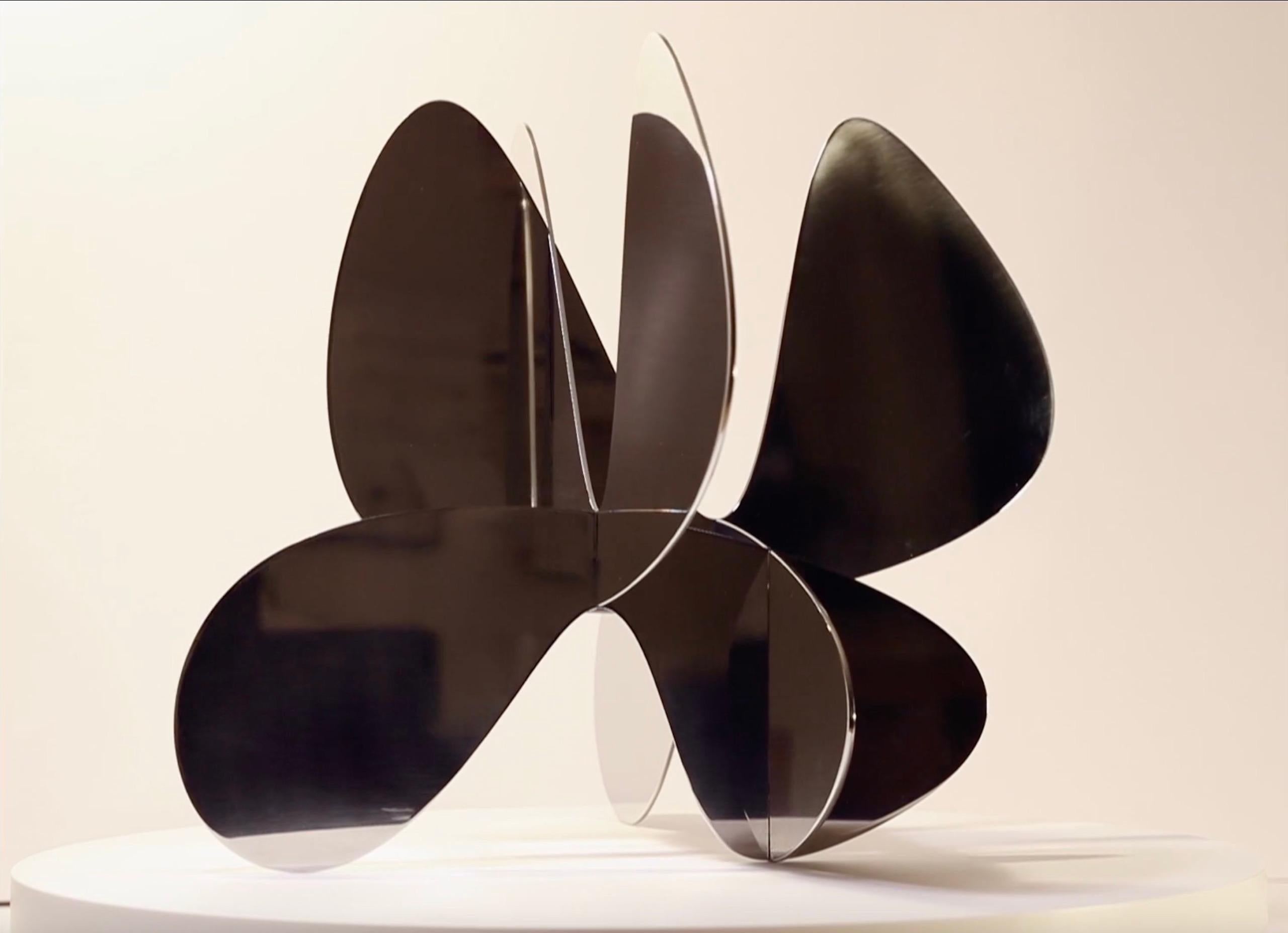 Barricada #7 aip S by Alejandro Vega Beuvrin - Abstract sculpture, silver colour For Sale 9