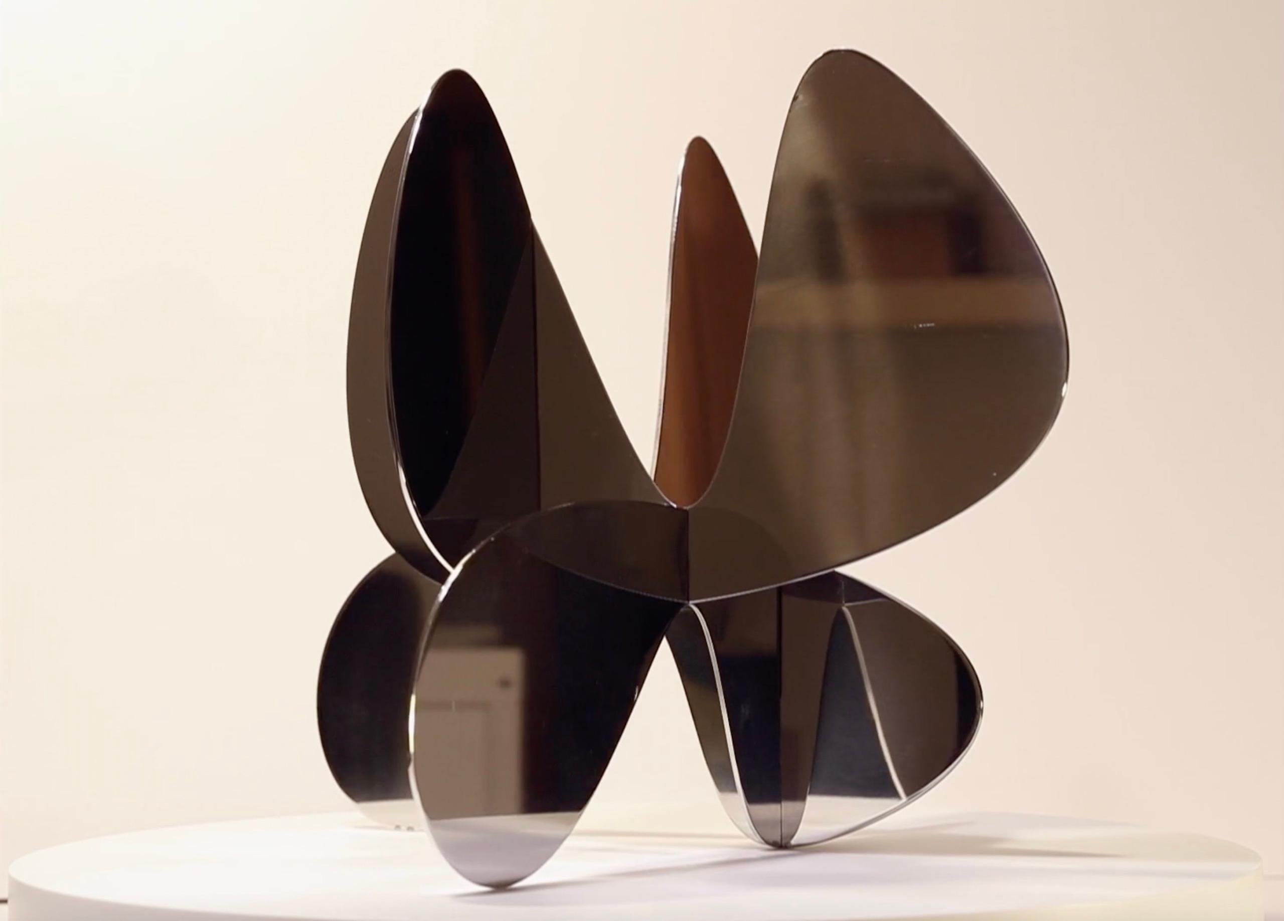 Barricada #7 aip S by Alejandro Vega Beuvrin - Abstract sculpture, silver colour For Sale 5
