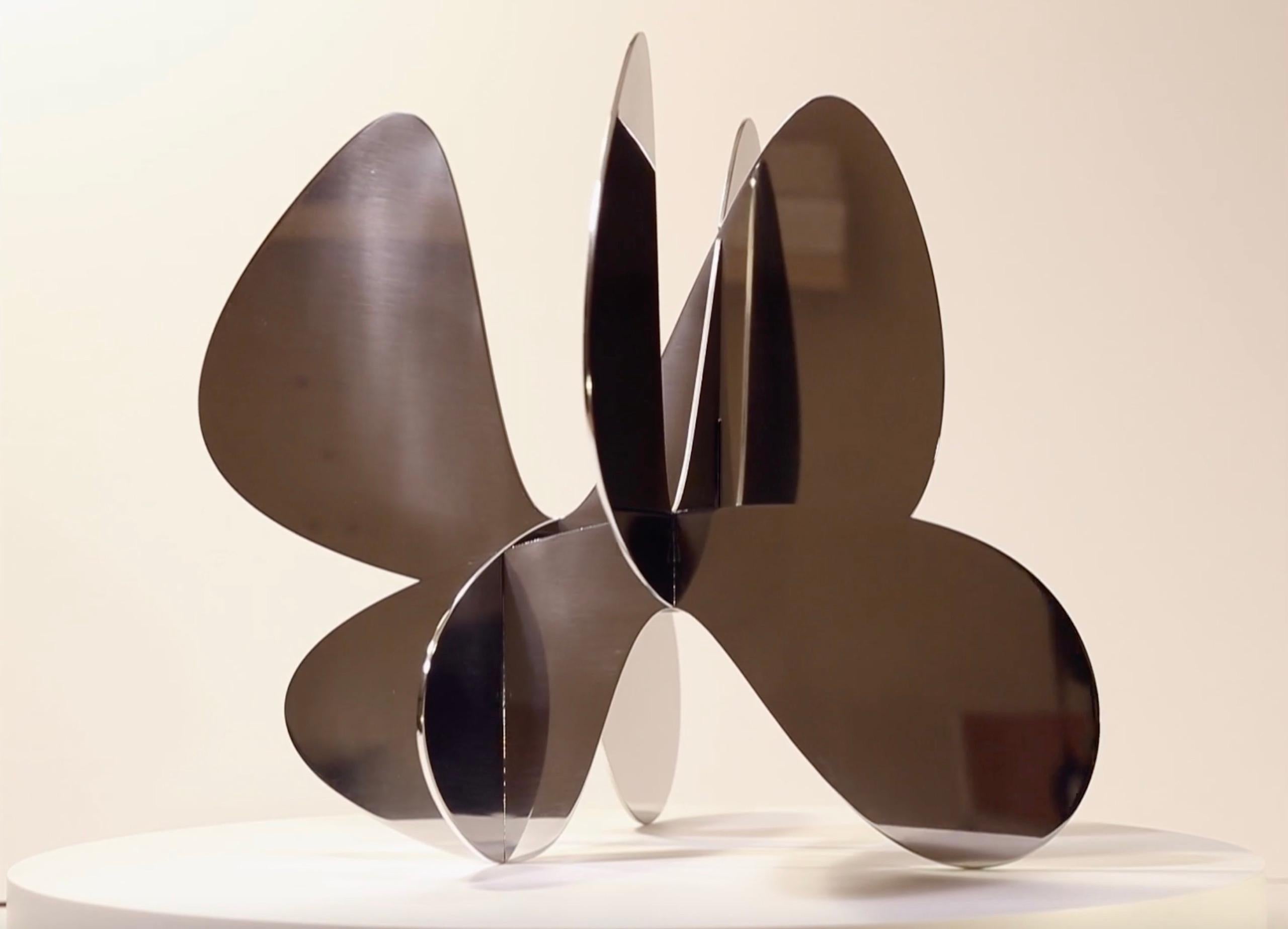 Barricada #7 aip S by Alejandro Vega Beuvrin - Abstract sculpture, silver colour For Sale 7