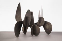 Barricada #8 ac S by Alejandro Vega Beuvrin - Weathering steel sculpture, dark
