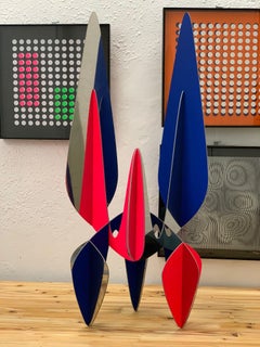 Barricada n°9 aic 3S par Alejandro Vega Beuvrin - Bleu, orange, argent poli