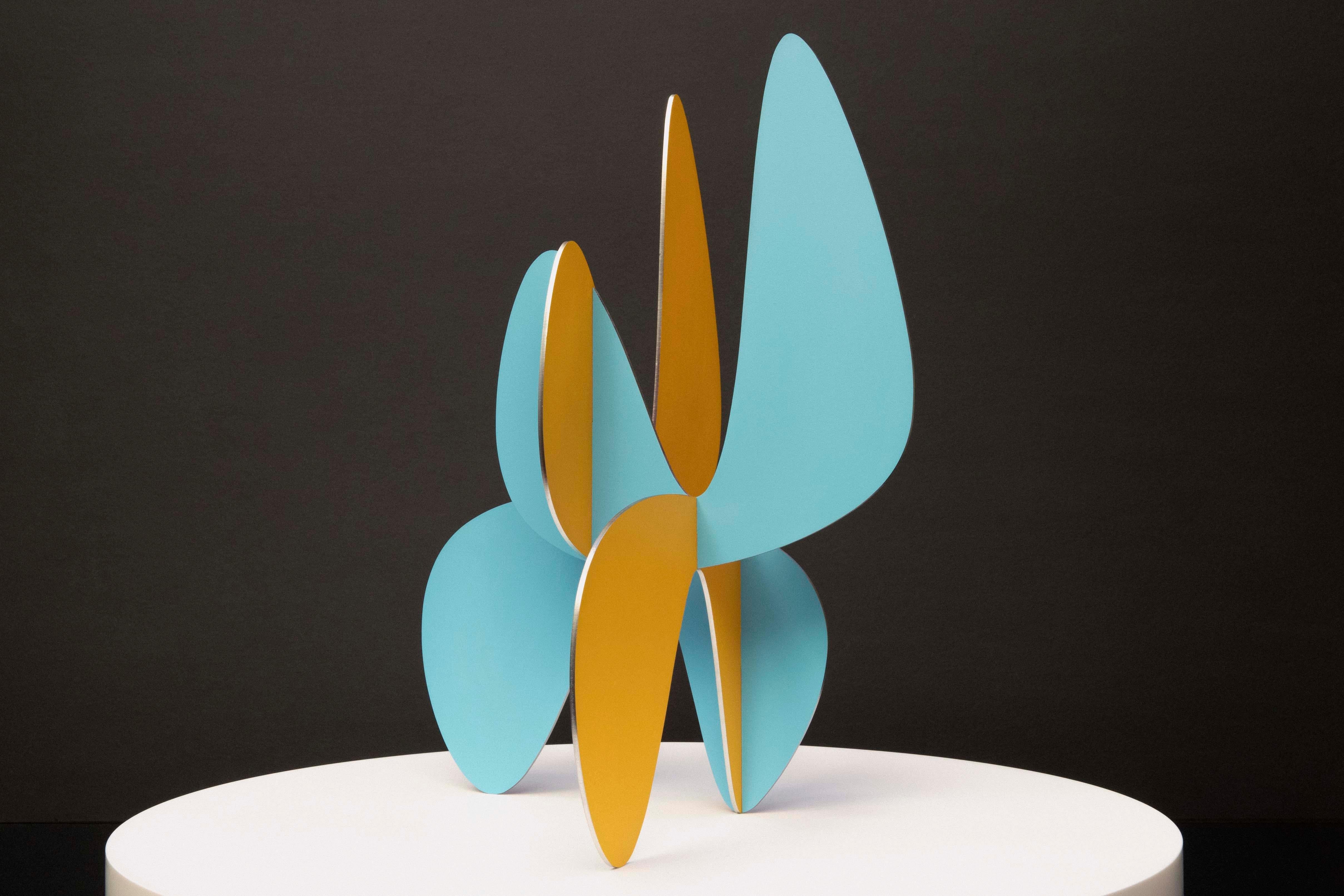 Barricada #9 aic4 S by Alejandro Vega Beuvrin - Painted steel abstract sculpture For Sale 3