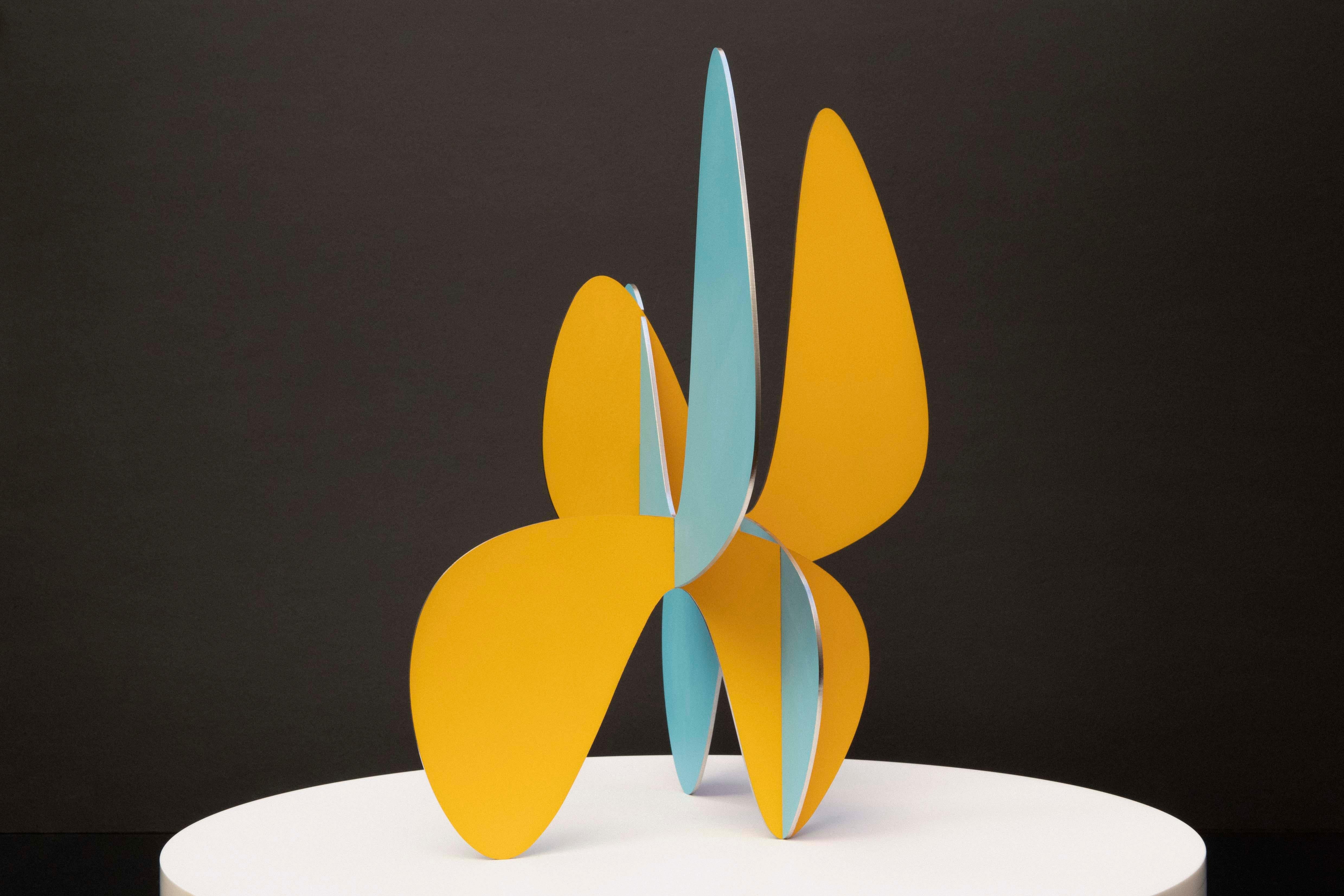 Barricada #9 aic4 S by Alejandro Vega Beuvrin - Painted steel abstract sculpture For Sale 4