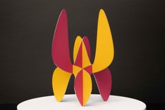 Barricada #9 aic4 S by Alejandro Vega Beuvrin - Painted steel abstract sculpture