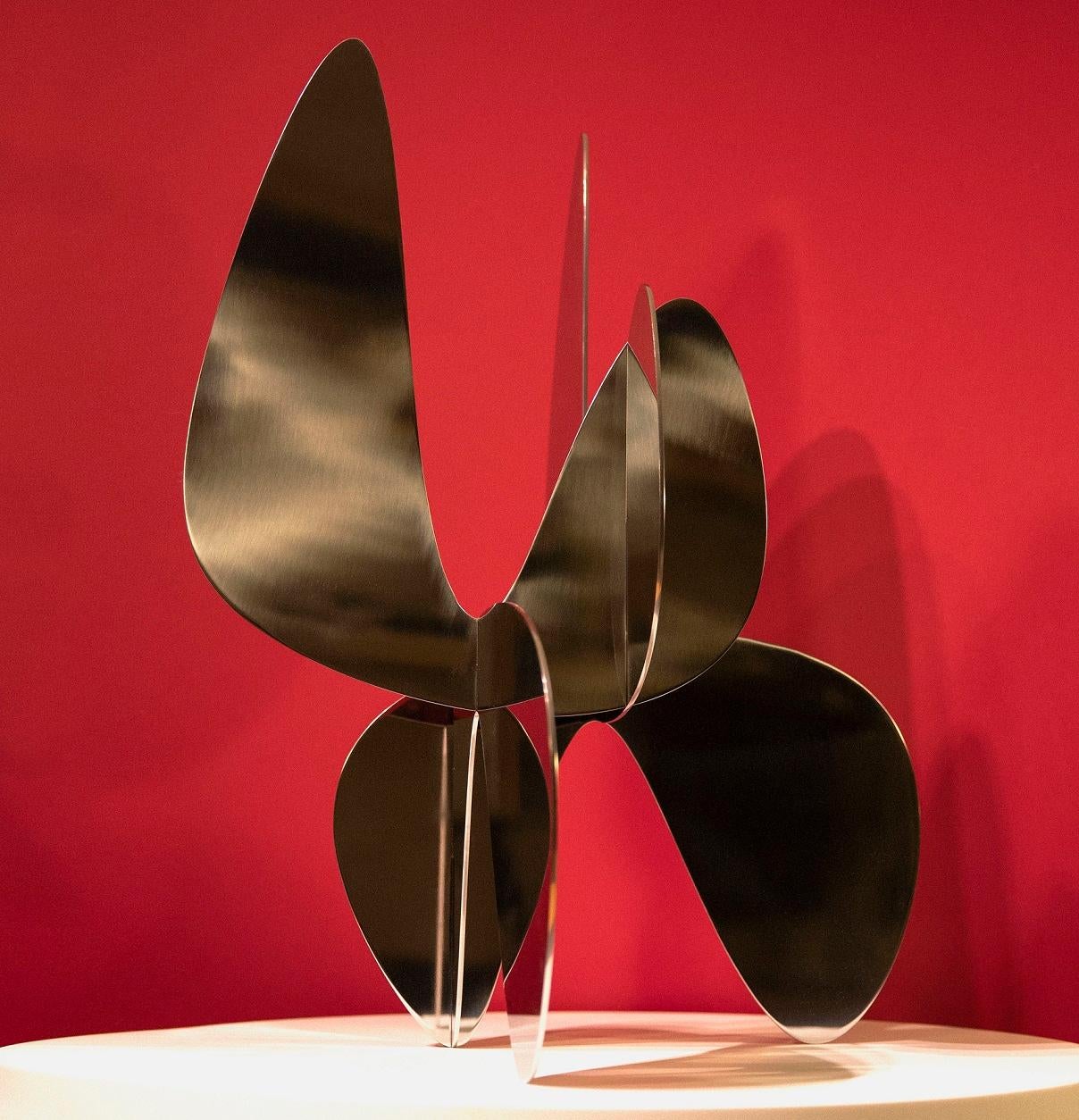 Barricada #9 aip M2 von A. Vega Beuvrin – abstrakte Skulptur aus Edelstahl – Sculpture von Alejandro Vega Beuvrin