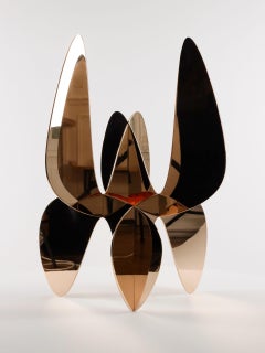 Barricada n°9 bp M par Alejandro Vega Beuvrin - Sculpture abstraite, dorée