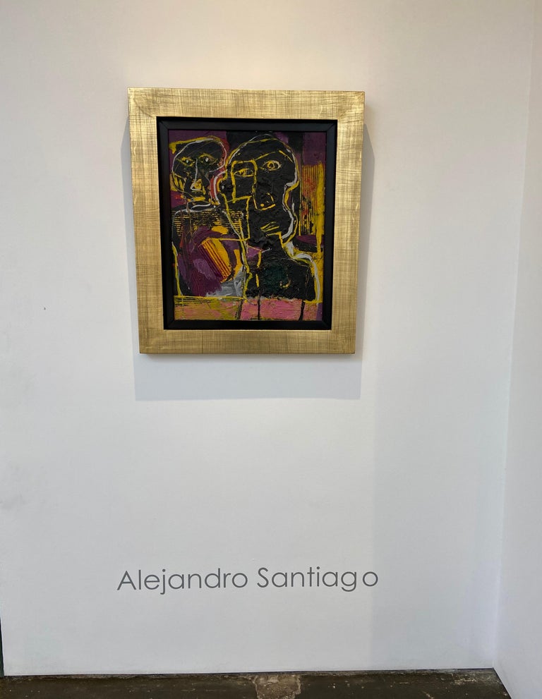 Two Portraits  - Painting by Alejandro Santiago