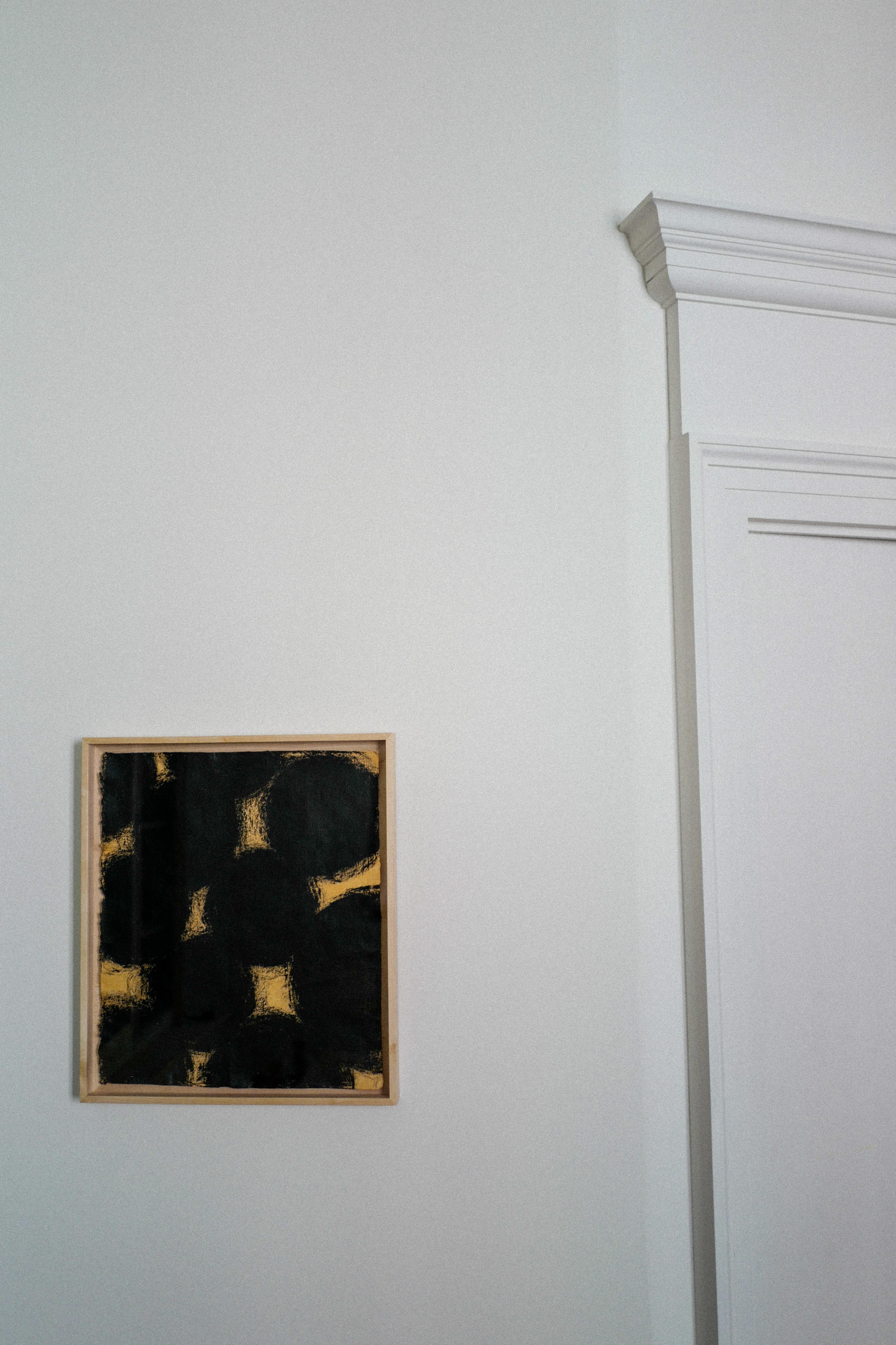 Geometric Black Acrlyic Contemporary painting by Alejo Palacios Wall Art In Excellent Condition For Sale In Milano, IT