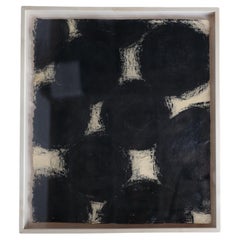 Vintage Geometric Black Acrlyic Contemporary painting by Alejo Palacios Wall Art