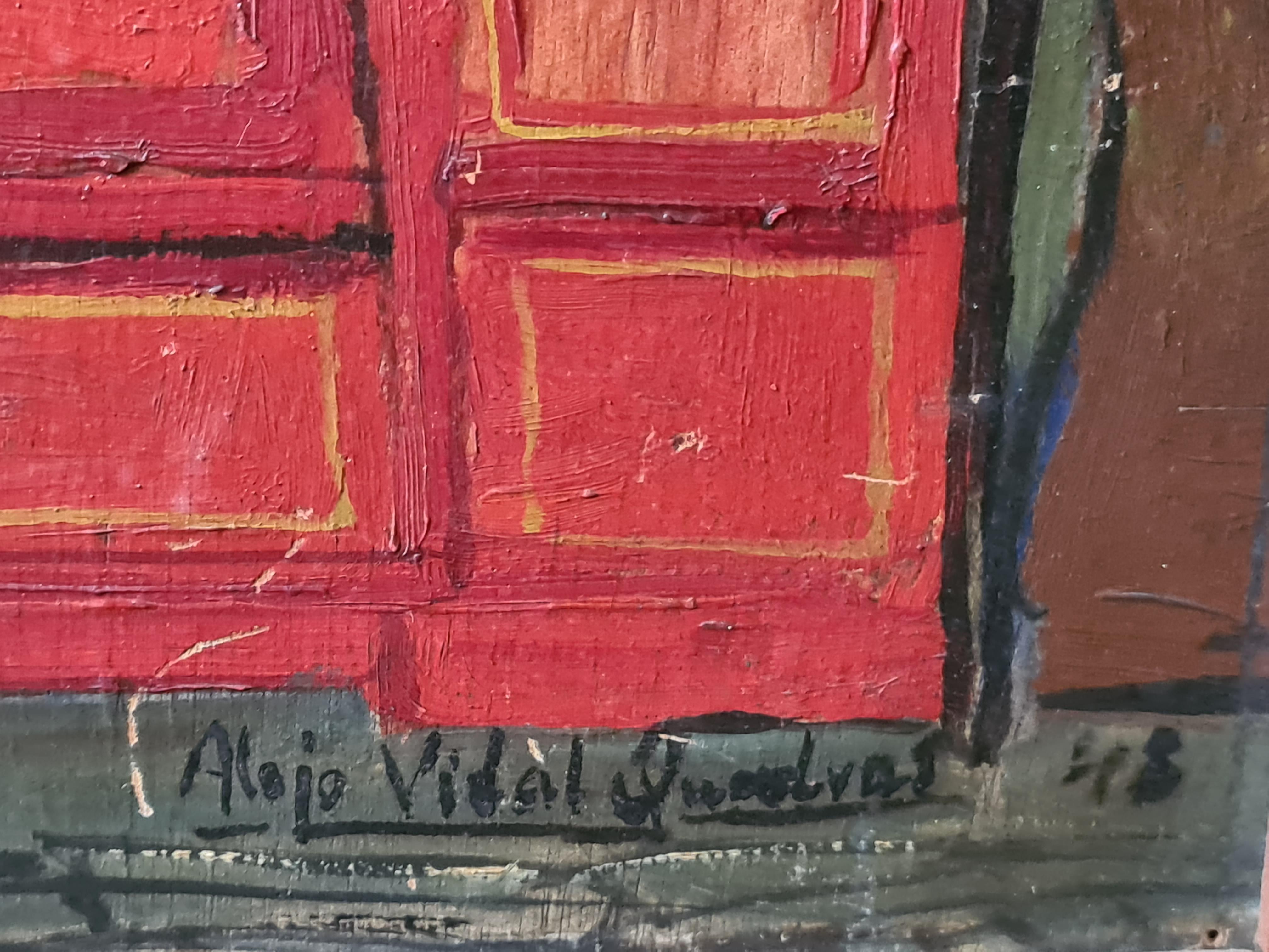 Rue des Anglais, Grande, Importante, Mediados de siglo, Posguerra, Paisaje urbano parisino - Painting De la posguerra de Alejo Vidal-Quadras