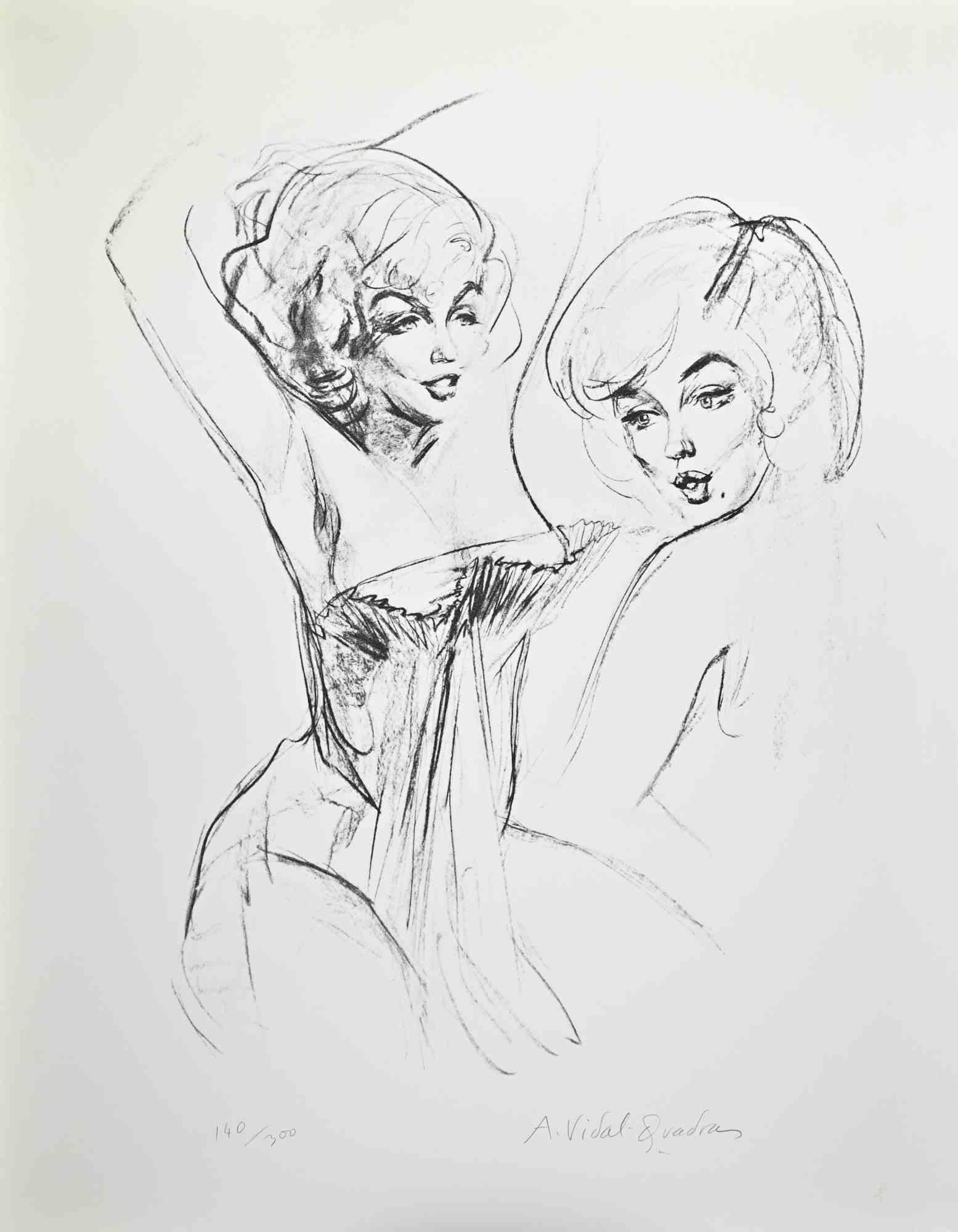 Double Marilyn - Lithograph by Alejo Vidal-Quadras - Mid-20th Century