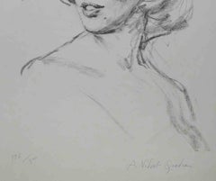 Just Marilyn – Lithographie von Alejo Vidal-Quadras – Mitte des 20. Jahrhunderts