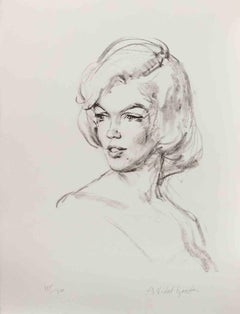 Just Marilyn – Lithographie von Alejo Vidal-Quadras – Mitte des 20. Jahrhunderts