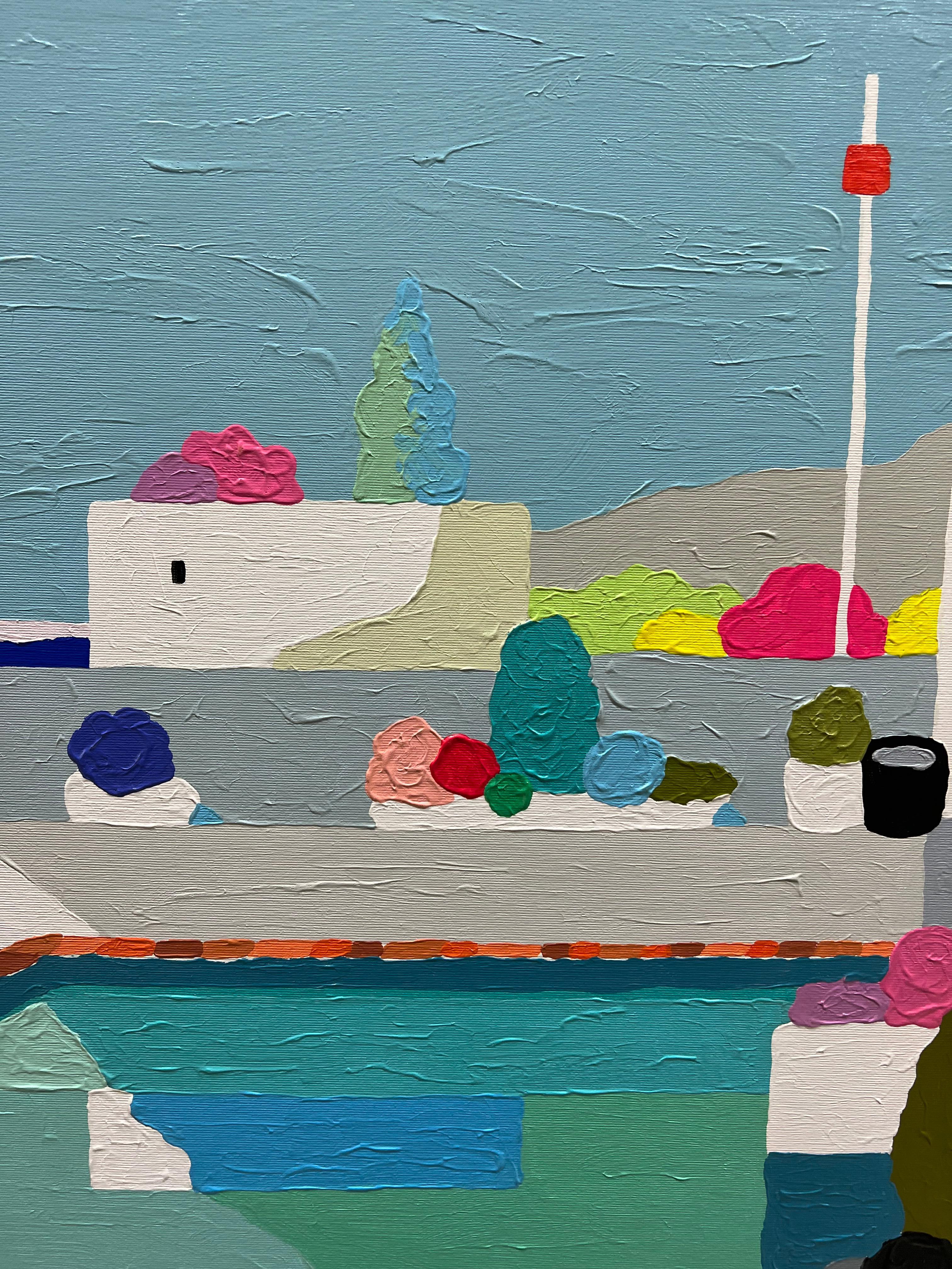 Between Two Waters - Painting by Alejos Lorenzo