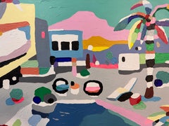 Pool Days: Pop Inspired Pool Landscape Painting