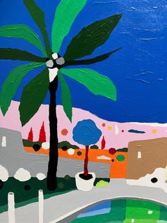 The Mirror: Pop Inspired Pool Painting, Acrylic on Canvas