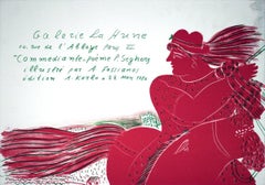 1984 Alekos Fassianos 'Galerie La Hune' Modernism Red, White, Green France 