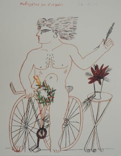 Cyclist with Wheat Ear - Offset print - Printed signature, 2004