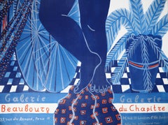 Greece : Man with Bicycle - Original lithograph, 1997