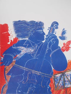 Grèce : Music, Man with Cello, Singer and Birds