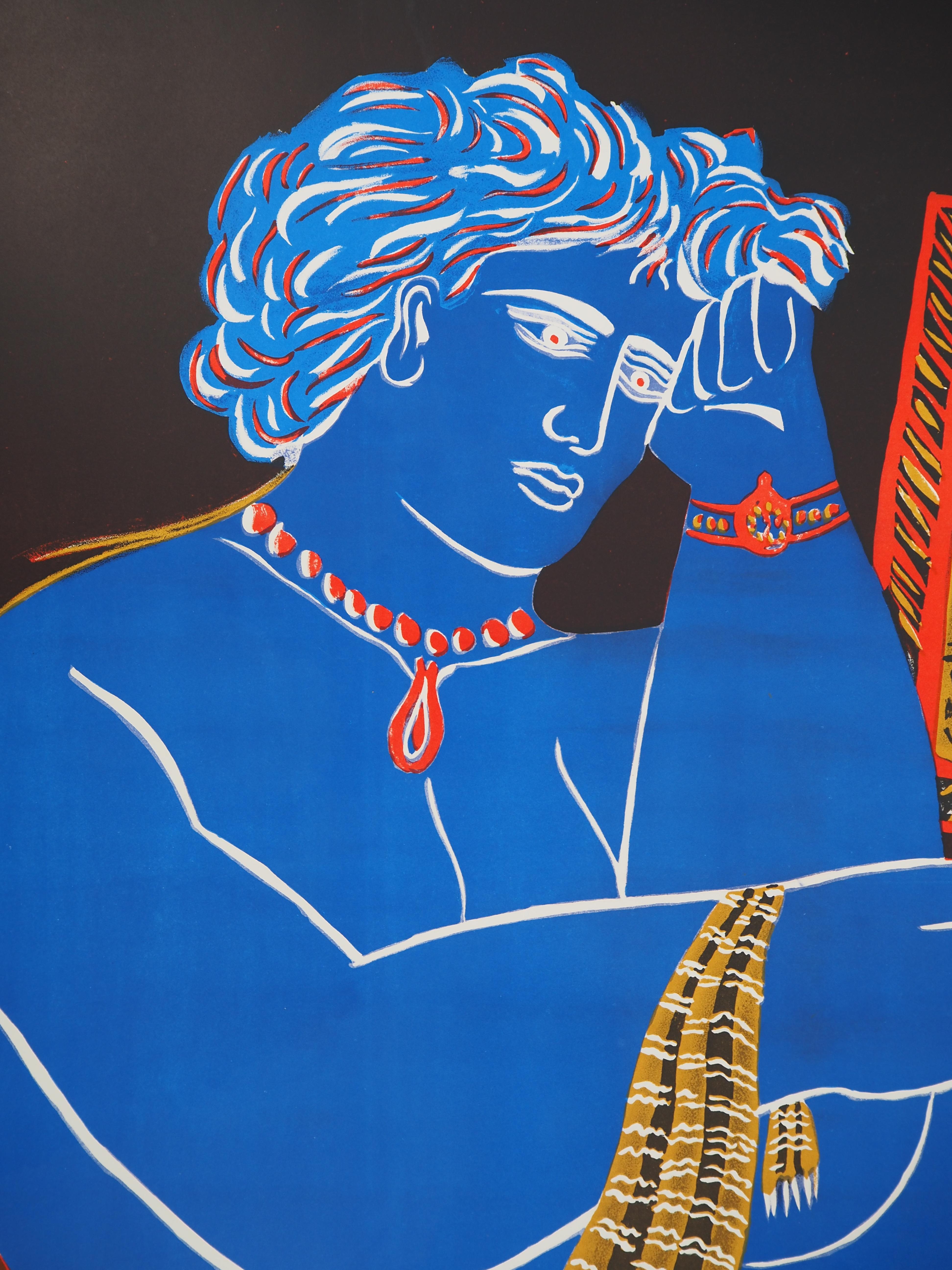 Alekos FASSIANOS
Denker mit einer Uhr (FIAC 1978), 1978

Original-Lithographie
Gedruckte Unterschrift auf der Platte
Auf schwerem Papier 92 x 60 cm (ca. 37 x 24 inch)
Gedruckt im Atelier Bellini
Für die Fassianos-Ausstellung in der Galerie 