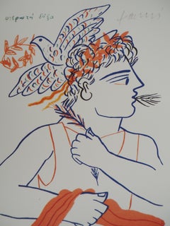 The Champion with Dove of Peace - Offset print - Printed signature, 2004