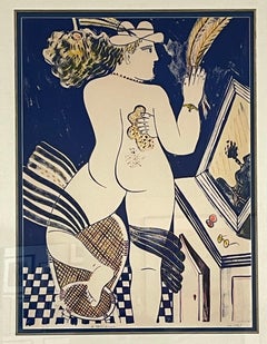 Vintage UNTITLED (NUDE AT HER DRESSING TABLE