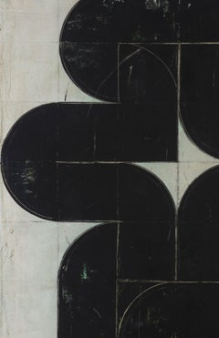 Aleksandar Bezinovic Abstracción geométrica contemporánea Blanco negro Minimalista