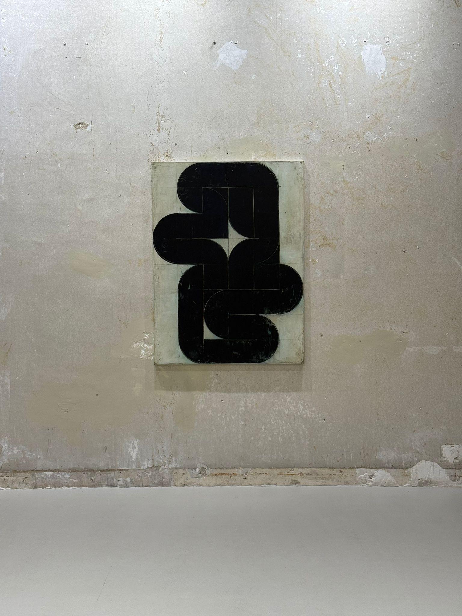 Aleksandar Bezinovic Zeitgenössische Geometrische Abstraktion Schwarz Weiß Minimalistisch im Angebot 5