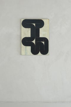 Aleksandar Bezinovic Abstraction géométrique Noir Gris Contemporain Minimaliste