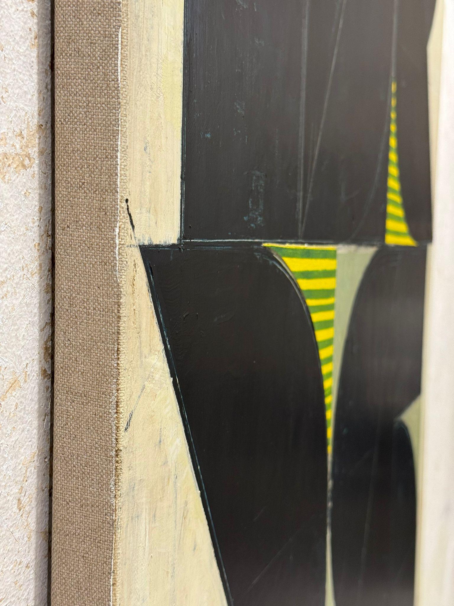 Aleksandar Bezinovic Geometric Abstraction Contemporary Black Green Minimalist For Sale 2